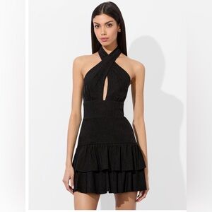 EVELINA LINEN MINI DRESS size 4